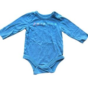 Baby Gap Friends Long Sleeve Onesie Body Suite Girl Blue 3-6 Months